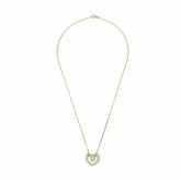 Плавающее ожерелье в форме сердца из нефрита и нефрита-хотиана